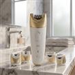 Depiladora GA.MA Oasis Gold GOGOLD Inalámbrica Recargable Wet & Dry con 6 Cabezales