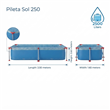 Pileta Sol De Verano S-250 FUN 2700 Litros 2.50 x 1.65 x 0.65