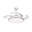Ventilador de Techo Retráctil PHP JS8364 42" Blanco con Marco Dorado, Motor DC, Luz LED y Control Remoto