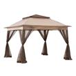 Gazebo de Jardín Montable PHP TZFG036 3.3x3.3 Metros con Mosquitero y Protección UV