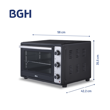 Horno BGH BHE55M25N 55 Litros 2000W Electrico Negro Led Indicador