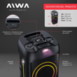 Parlante Torre Aiwa AW-T280L 16000W Luces RGB Bluetooth Radio Fm