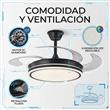 Ventilador de Techo Retráctil PHP PHP-2205 Negro con Luz LED y Control Remoto