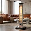 Calefactor de Cuarzo Vertical Eiffel E-501 600/1200W con 2 Velas y Sistema de Seguridad