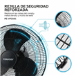 Ventilador de Pie Peabody PE-VP2061 20" 60W con Función Brisa y 3 Velocidades