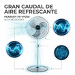 Ventilador de Pie Metálico Peabody PE-VPY250 20" 130W 3 Velocidades