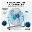 Turboventilador Metálico de Piso Peabody PE-VP150 20" 130W de 3 Velocidades