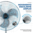 Ventilador de Pie Metálico Peabody PE-VPY250 20" 130W 3 Velocidades