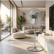 Ventilador de Pie Metálico Peabody PE-VPY250 20" 130W 3 Velocidades