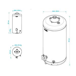 Termotanque Escorial ESC-80L 80 Litros Superior