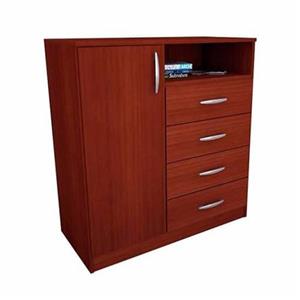 Comoda Centro Estant C40W 4 Cajones 1 Puerta Wengue
