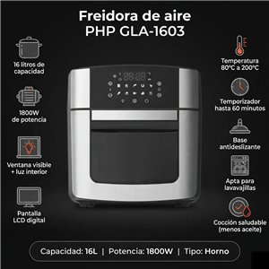 Freidora de Aire Php GLA-1603 16 Litros 1800W Electrico Digital