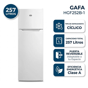 Heladera Gafa HGF252B 257 Litros Blanca Ciclica