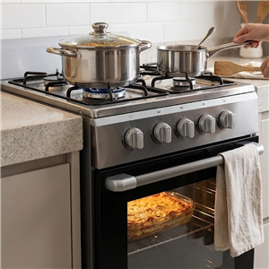 Cocina Multigas Essential Philco PHCN50PNS 50 cm Plateada con Puerta de Doble Vidrio