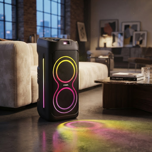 Parlante Torre Aiwa AW-T280L 16000W Luces RGB Bluetooth Radio Fm