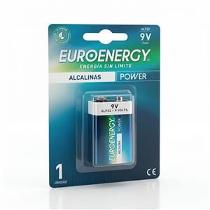 Pilas Euroenergy Alkaline 9V Blister x 1