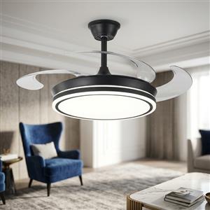 Ventilador de Techo Retráctil PHP PHP-2205 Negro con Luz LED y Control Remoto