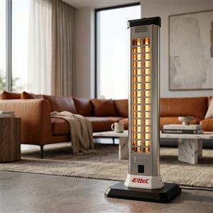 Calefactor de Cuarzo Vertical Eiffel E-501 600/1200W con 2 Velas y Sistema de Seguridad