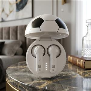 Auricular Eurosound ES-FB1804-WB Futbol Bluetooth In Ear Negro y Blanco